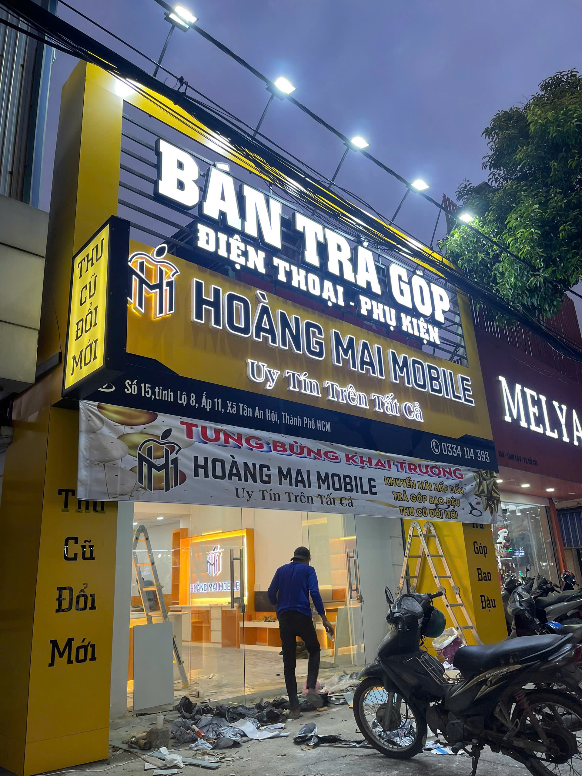 Dự án trọn gói Bảng Hiệu - Nội Thất Cửa Hàng Điện Thoại