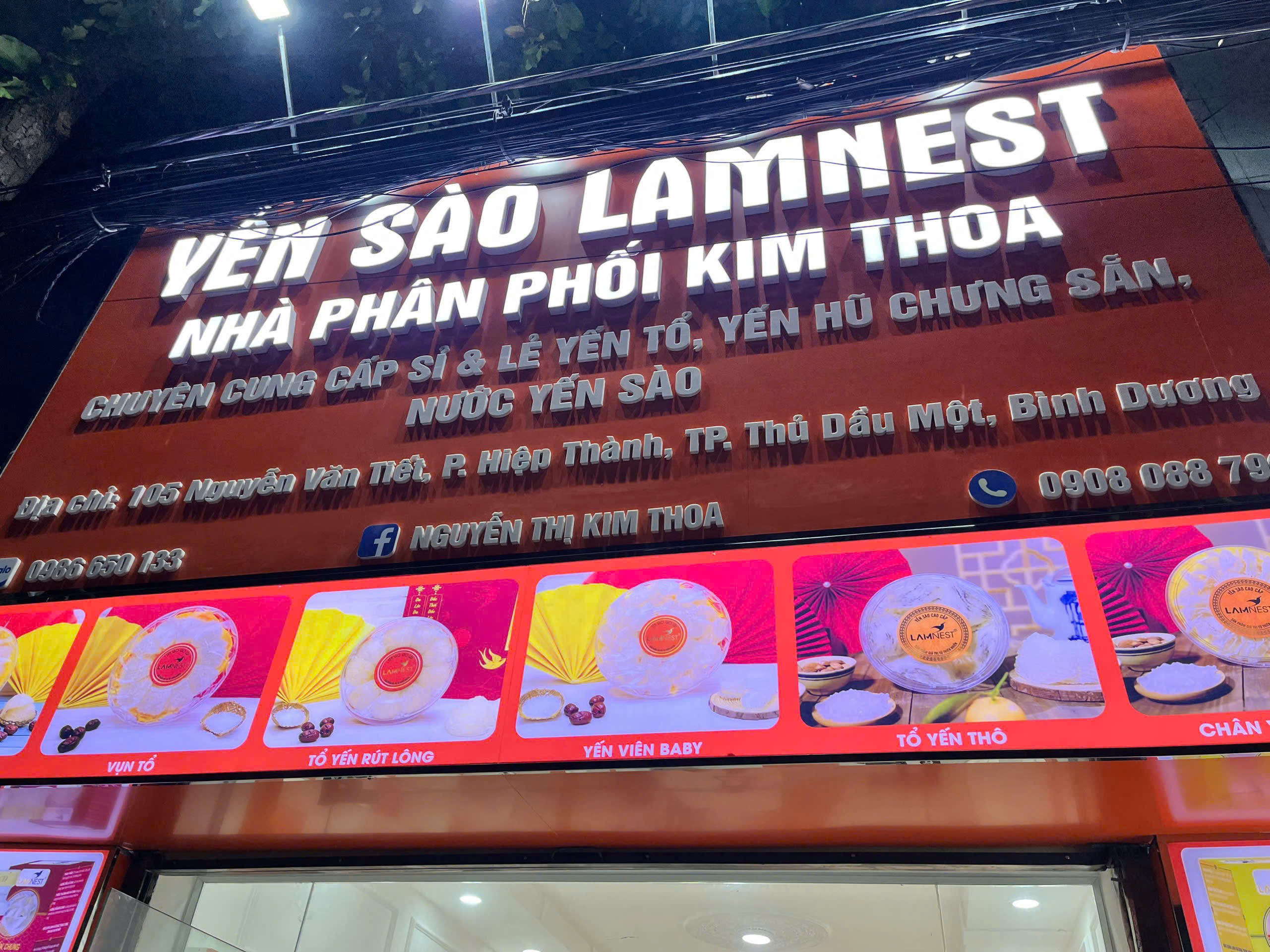bảng hiệu cửa hàng yến xào