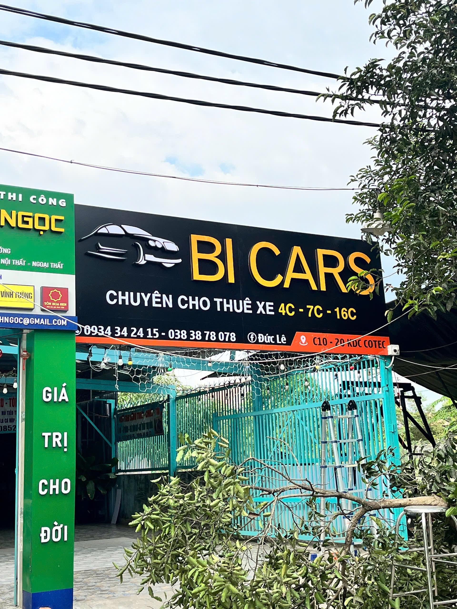 bảng hiệu cửa hàng cho thuê xe