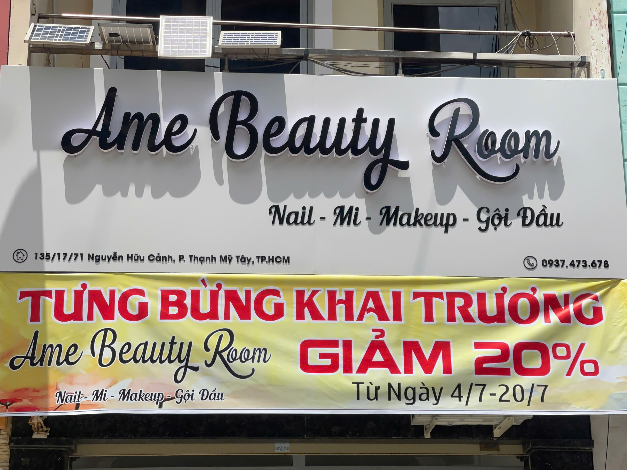 bảng hiệu tiệm nail