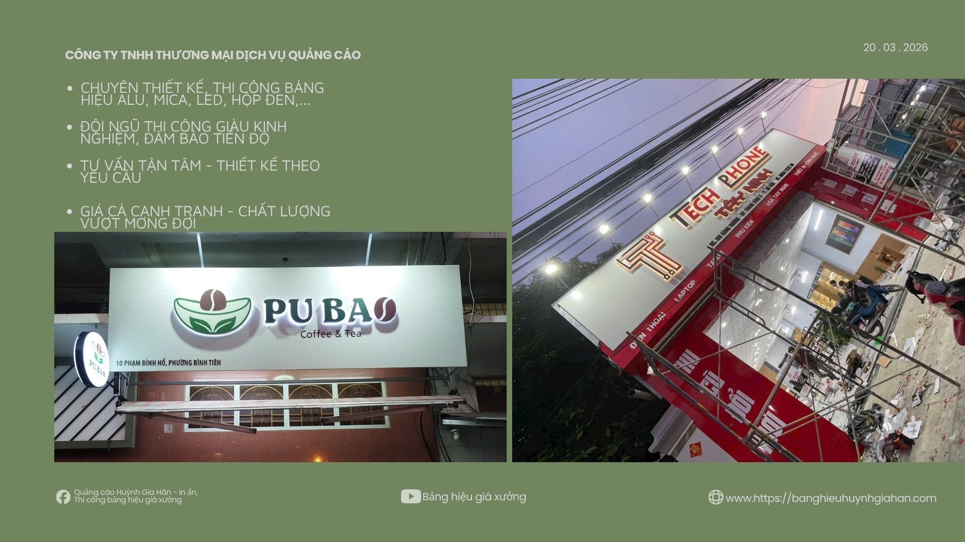 HỢP TÁC THI CÔNG BIỂN QUẢNG CÁO BẠT IN ẤN GIỮA HUỲNH GIA HÂN VÀ CÔNG TY NAM TRUNG