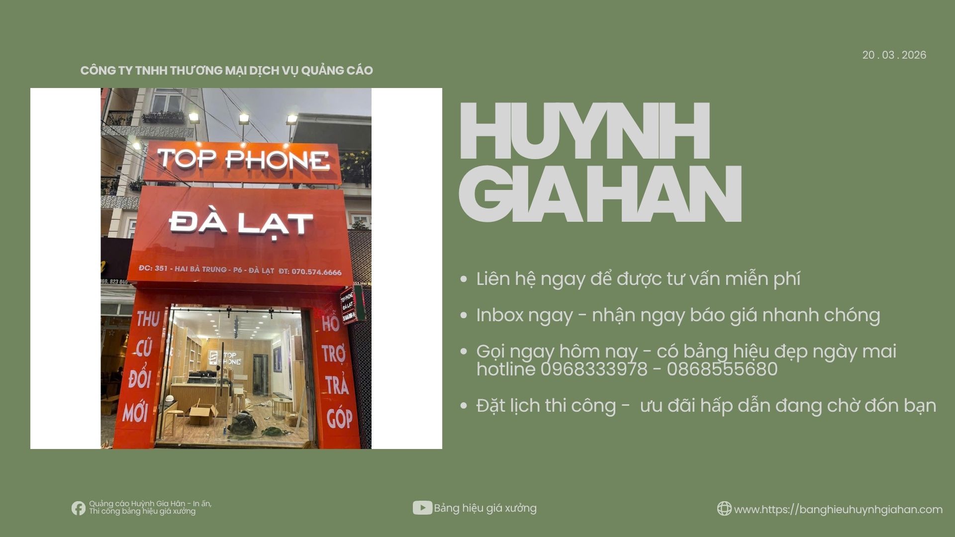 Quảng Cáo Huỳnh Gia Hân - Đơn Vị Thiết Kế Thi Công Quảng Cáo Uy Tín, Chất Lượng Tại Sài Gòn'